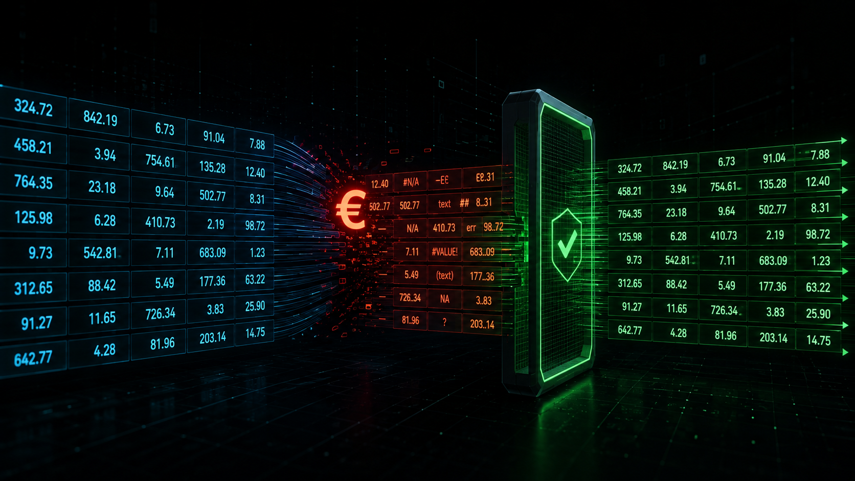 Validarea datelor în Power BI: simbolul euro întrerupe fluxul numeric